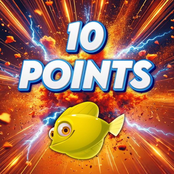 10 Points Golden Piranha