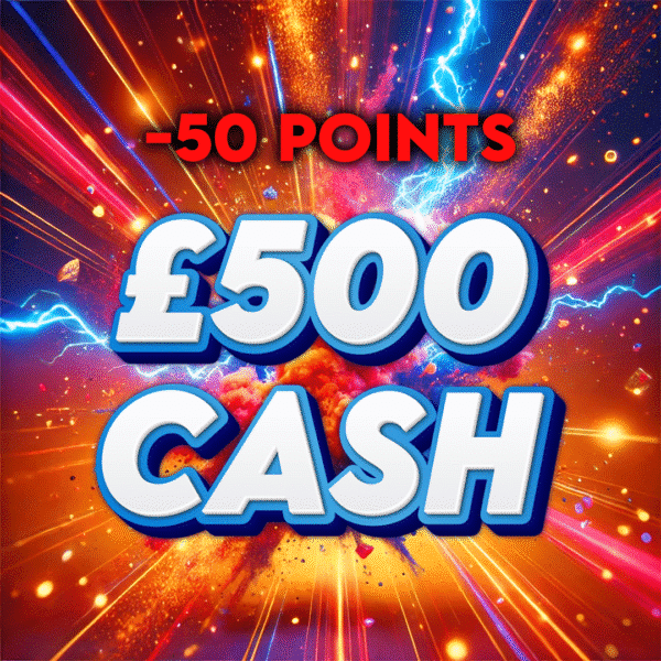 50ft Snake | £500 Cash | -50 Points