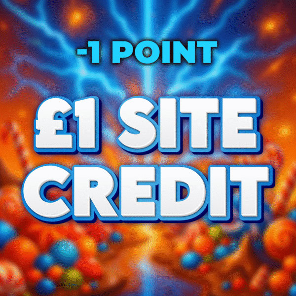 Fuzzy Peach Candy | £1 Site Credit | -1 Point