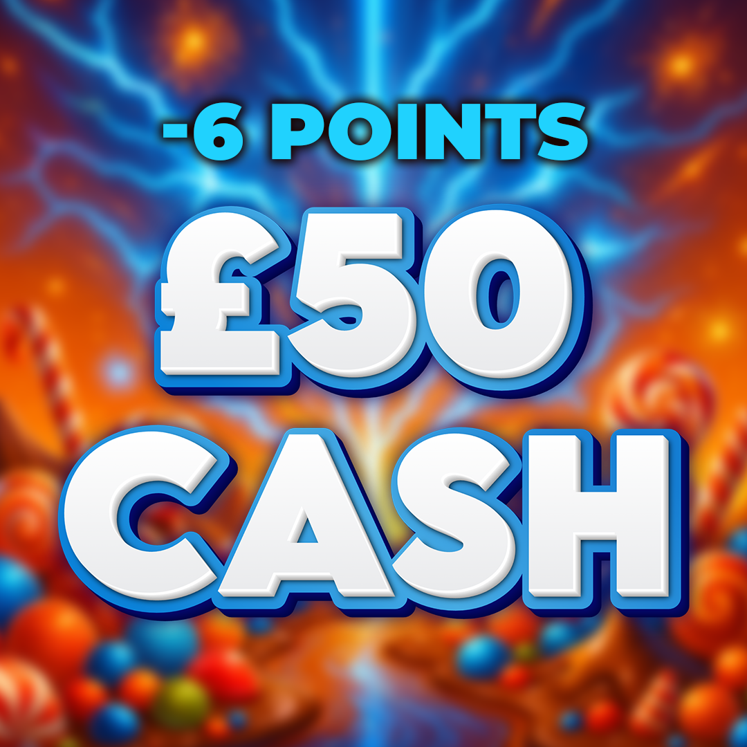 Raspberry Pink Candy | £50 Cash | -6 Points
