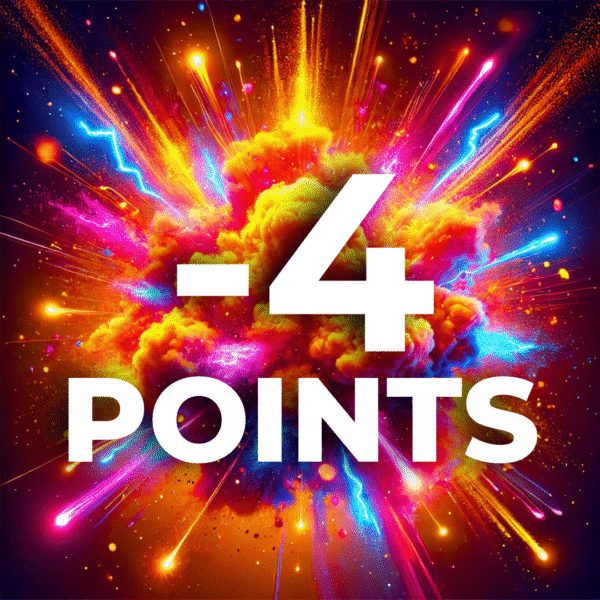 -4 Points (-4 Bananas 🍌)