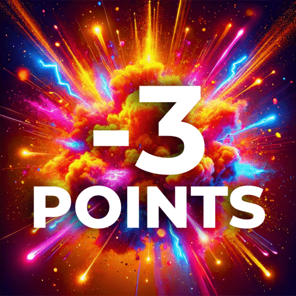 -3 Points (-3 Bananas 🍌)