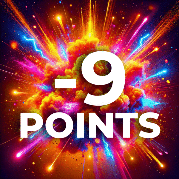 -9 Points (-9 Bananas 🍌)