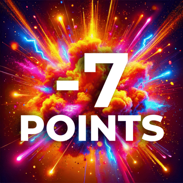 -7 Points (-7 Bananas 🍌)