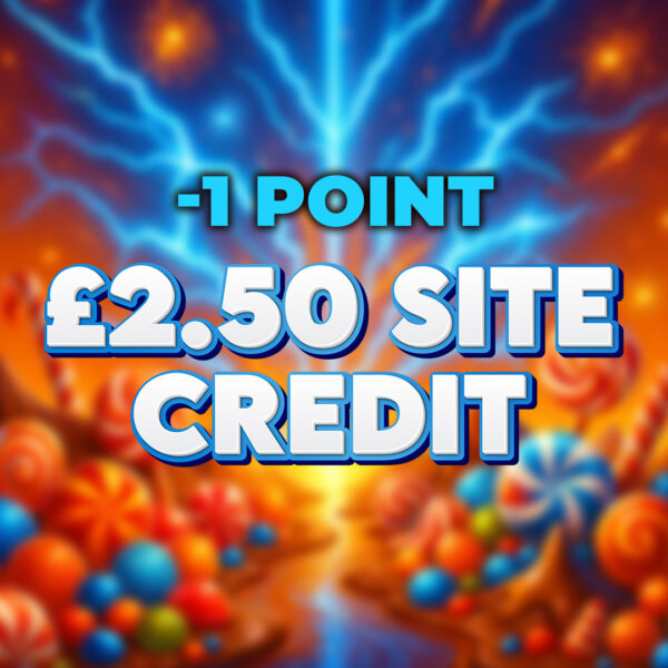 Fuzzy Peach Candy | £2.50 Site Credit | -1 Point