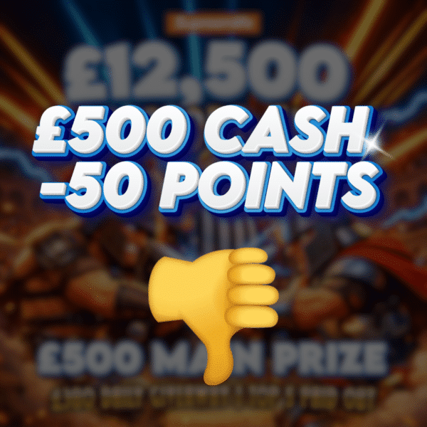 👎 Caesers Judgement | £500 Cash | -50 Points