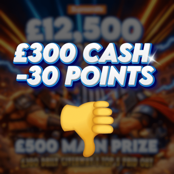 👎 Caesers Judgement | £300 Cash | -30 Points