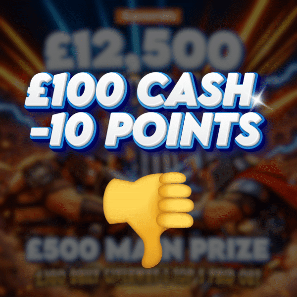 👎 Caesers Judgement | £100 Cash | -10 Points