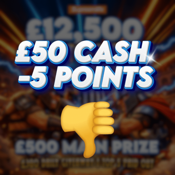👎 Caesers Judgement | £50 Cash | -5 Points