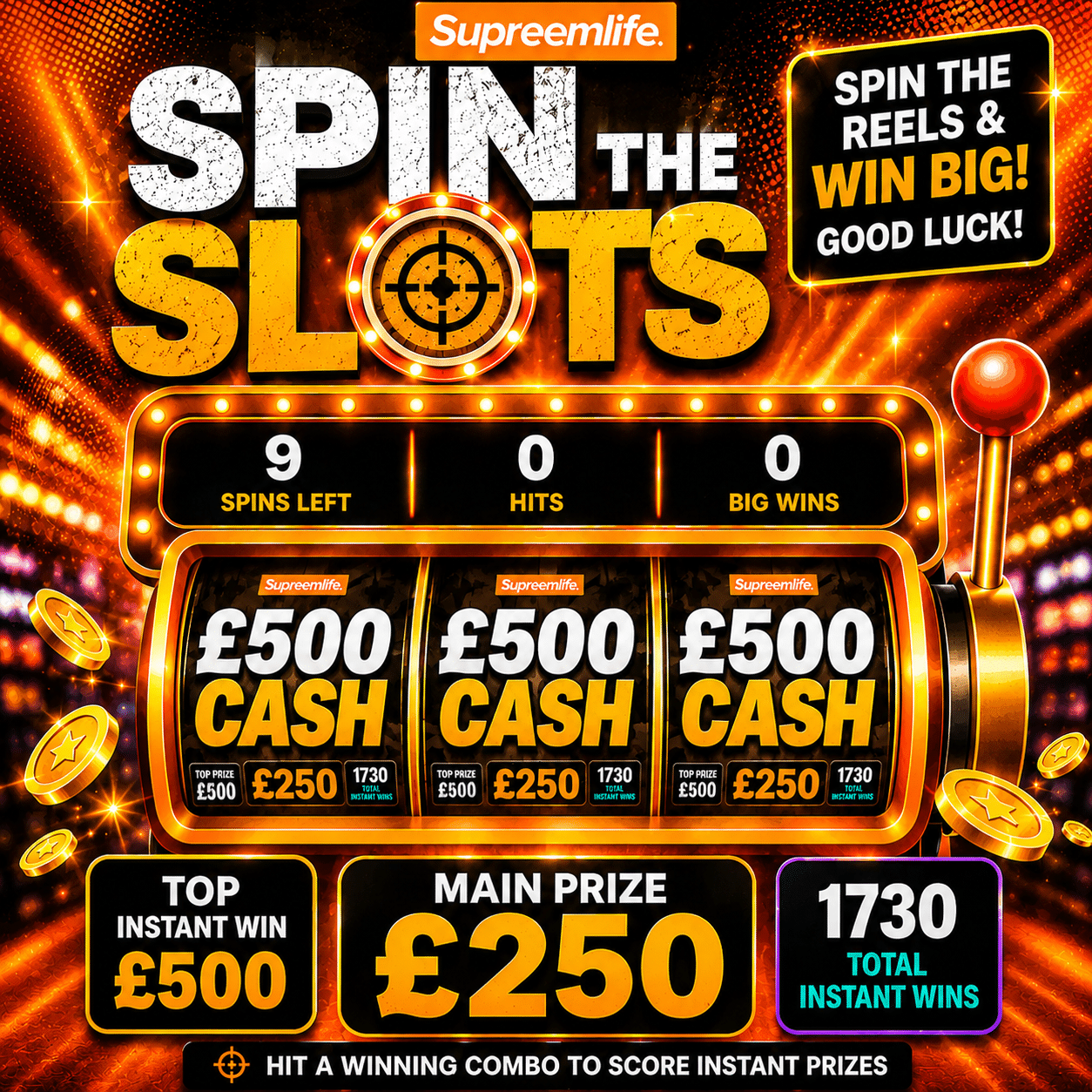 10,000 SPIN THE SLOTS! - Supreemlife Competitions